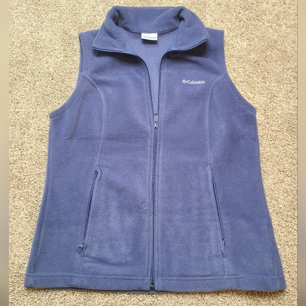 Columbia Fleece Vest Periwinkle Size Medium
